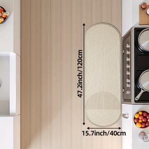 TEMU 주방 러그 및 매트 미끄럼 방지 워셔블, 프린트 기하학 주방 매트 (바닥용), 주방 러너 러그 주방 매트 (주방용), 싱크대 앞 주방 카펫, 복도 홈 데코 및 겨울 장식