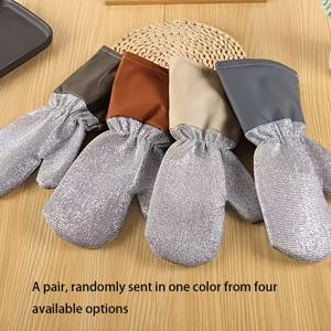 TEMU 두꺼운 실버 와이어 설거지 장갑, 다기능 설거지 장갑, 방수 및 기름 방지 가정용 장갑, 내구성 주방 청소 장갑