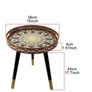 TEMU 가정용 거실 장식용 커피 테이블 세트. 플라스틱 서빙 트레이와 분리 가능한 다리 디자인. 소파 옆 테이블 및 TV 트레이 (비식품 접촉)으로 사용 가능