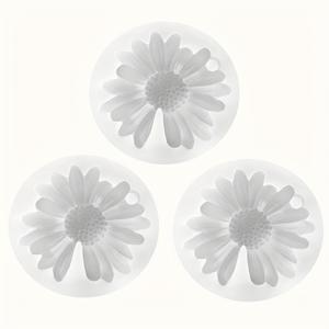 TEMU 3피스 데이지 실리콘 캔들 몰드 세트 (구멍 포함) - 3D 레진, 비누, 캔들, 석고 및 콘크리트 공예용 - DIY 수제 꽃무늬 향기 선물, 장식, 아로마 오너먼트 및 홈 액센트