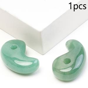 TEMU 커마 모양의 천연 펜던트 1개, 광택 마감의 루스 보석 (14*22mm), 다양한 색상으로 제공, 주얼리 제작, 미술 컬렉션, 팔찌 및 목걸이 제작 재료로 적합