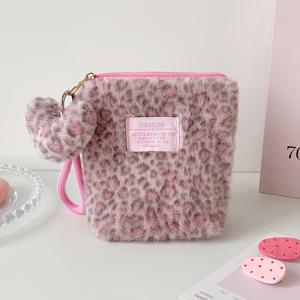 TEMU 1개 패션 프린트 메이크업 파우치, 휴대용 대용량 정리함, 핸드헬드 하트형 수납 파우치