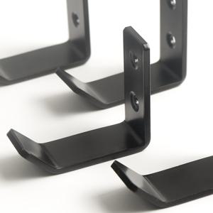 TEMU 벽걸이 정리함용으로 사용되는 2, 3, 및 4톤 잭 스탠드와 호환되는 4팩 내구성 프로 헤비 듀티 금속 브래킷 후크