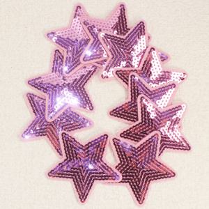 TEMU 10개 멀티 컬러 시퀸 별 패치 | DIY 공예 및 패션 액세서리용 폴리에스터 아이언온 어플리케 | 의류, 가방 및 장식용 반짝이는 장식 | 내구성 있고 다용도, 의류 장식 | 재미있는 액세서리 | 폴리에스터 패치, 공예용 시퀸