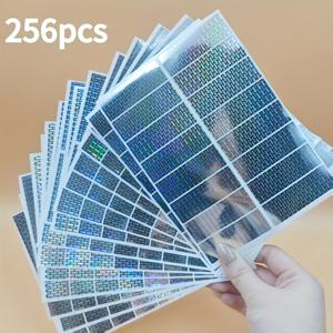 TEMU VOID 프린트가 있는 128/256개 홀로그래픽 스티커 - 6x2cm (2.4