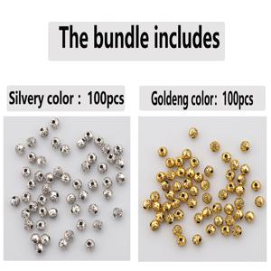 TEMU 200개/100개 로즈 패턴 스페이서 비즈, 장식용 원형 루스 비즈 (직선형 구멍), 목걸이, 팔찌, 키체인, 휴대폰 체인, 공예 추가 및 주얼리 제작에 적합