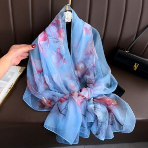 TEMU 봄/여름 얇은 비치 스카프 여성용 긴 선물 숄 부드러운 얀 스카프