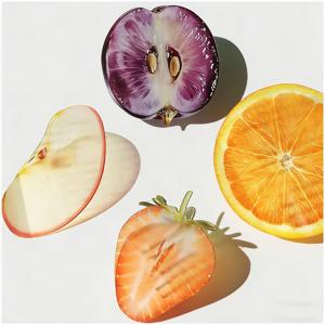 TEMU 4개입 고화질 아크릴 과일 책갈피 | 투명, 독서자, 학생, 교사에게 적합, 파티 생일 선물로 이상적