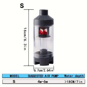 TEMU 수족관 자동 물고기 배설물 수집기 (에어 산소 펌프 포함), 자동 필터 청소 물고기 배설물 수집-필터 수질 관리-자동 청소 필터가 있는 수족관 배수 수집기, 배터리 미포함