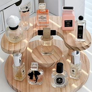 TEMU 창의적인 나무 제품 보관함, 로션 및 에센스 원형 샘플용 정교한 디스플레이 스탠드, 데스크탑에 있는 병과 용기에 적합한 정리 용품, 다용도 랙