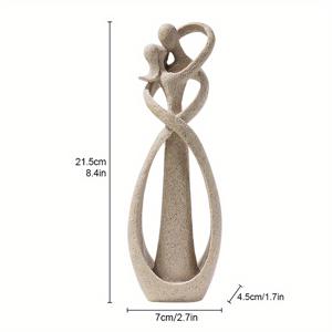 TEMU 1개, 키스하는 커플 조각상 추상 조각 레진 피규어 홈 데코 모던 홈 오피스 데스크탑 선반 책장 장식