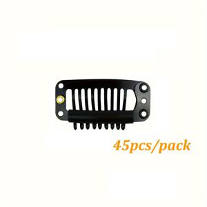 TEMU 25/45/60개 검정색 9날 가발 클립, 가발을 뜨개질하여 고정하는 클립, 헤어 익스텐션 가발 스냅 클립 빗, 여성용 작은 스냅 가발 추가 클립, 헤어 익스텐션용 작은 가발 클립