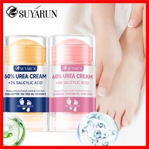 SUYARUN 60% 우레아 풋 크림 스틱 - 보습 및 각질 제거, 갈라진 발뒤꿈치 복구, 건조한 발에 깊은 수분 공