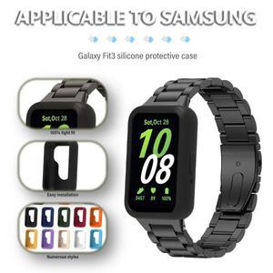 삼성 갤럭시 핏 3 워치용 소프트 실리콘 케이스, 캔디 컬러 풀 커버 보호 케이스 (갤럭시 워치 핏 3 액세서