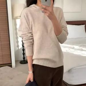 [옷자락]여자 메리노울 소프트 긴팔후드티 무지 겨울 봄 니트