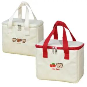 [셀러에이드]큐트 직장인 도시락가방 보온보냉 도트 점보 런치백