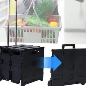 [오너클랜]대형 손수레 휴대용 카트 접이식 쇼핑 이동식 바퀴형 시장장바구니