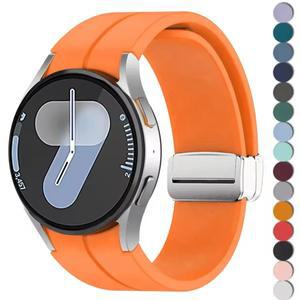 삼성호환 갤럭시호환 시계 용 마그네틱 밴드 7 6 5 4 44mm 40mm/5 pro 실리콘 팔찌 클래식 43 스트랩