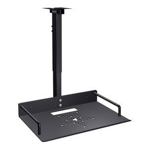 eAj 트레이가 있는 범용 천장 마운트, 11.4-22인치 조절 가능, 구멍 설치 없음, 알루미늄 합금, 튜브 내 케이블 배선, 프로젝터/카메라용 범용 천장 마운트