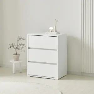 튼튼하고 실용적인 거실,침실용 수납 서랍장 3단 60cm P0000BUR