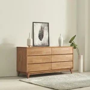 튼튼하고 자연친화적인 거실,침실용 원목 서랍장 150cm P0000BWO