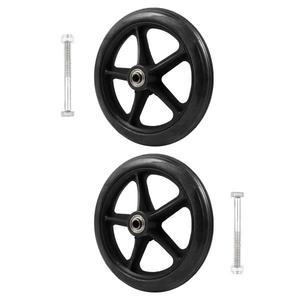 2 휠체어 액세서리 7 인치 솔리드 타이어 앞 바퀴 교체 헤비 듀티 워커 허브 수동 부품 가구