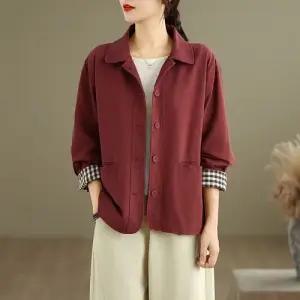 여사친 빈티지 가을 정장 자켓 블레이저 코트 쇼트 칼라 재킷 상의 ST3