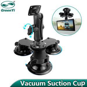 그린이 신형 초강력 3개 흡착판 홀더 차량용/데스크탑 모니터용 조절 가능 철제 브래킷 최대 5kg까지 고정 간편 설치