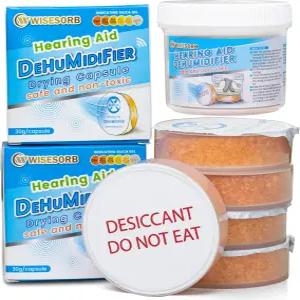 위저브 보청기 건조기 제습기 건조 병 및 세트 용기 1개 4개 30g 캡슐
