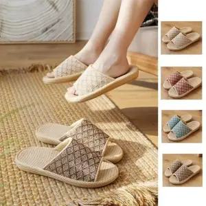 [라일리] Rly 키밍 사계절 린넨 실내 거실화 슬리퍼 편안한 착