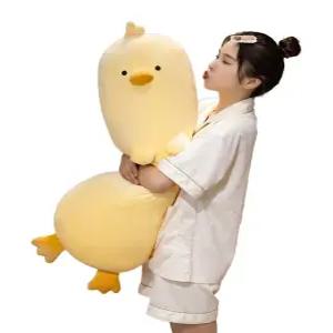 바디필로우 병아리 수면 롱쿠션 안고자는 인형 귀여운 옐로 90cm 커버분리