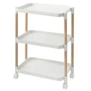 이동식트롤리 다용도 이동식 선반 3단 바퀴 트롤리 수납 트레이 1P