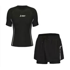 남자 래쉬가드 레터링 반팔 워터파크 속바지 투피스 반바지 상하세트 바지내부 물놀이 워터파크 수영복