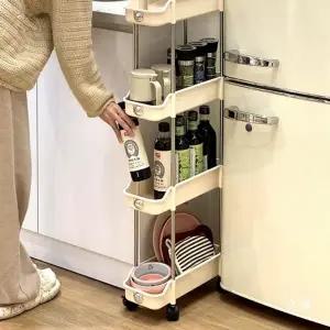 이동식 4단 트롤리 정리 북카트 다용도 수납정리함 트롤리 함 선반 장 카트