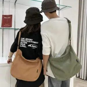 캔버스 크로스백 가방 캐주얼 데일리 심플 학생 무지