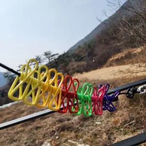 휴대용 여행 빨래집게 일체형 빨랫줄 1.8m