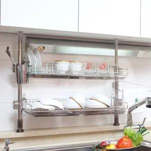 센스 기둥식600 2단 (골드) 식기건조대 씽크대선반 주방선반