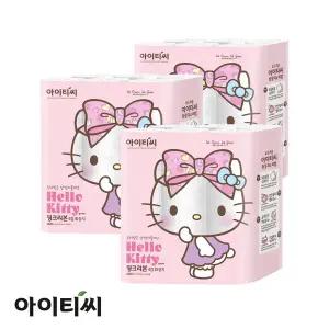 [하프클럽/] 4겹 핑크리본 화장지(20m) 24롤X3팩(72롤)