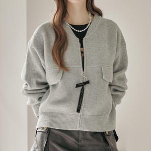 [MAXZA] 플랩포켓 집업 니트 블루종 점퍼