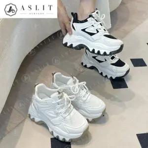 [애슬릿] 여성 삼각 키높이 통굽 어글리 슈즈 런닝화