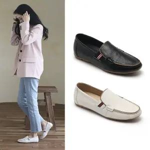 잭앤질 소가죽 심플밴딩 로퍼(J-383S)