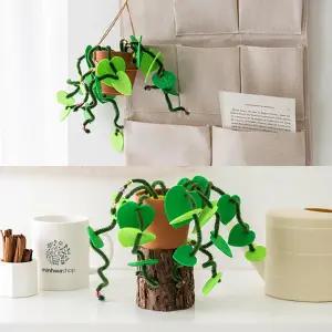 패브릭 식물 만들기 봄만들기 플랜테리어 인테리어 인조 화분 미니 조화 장식 모루