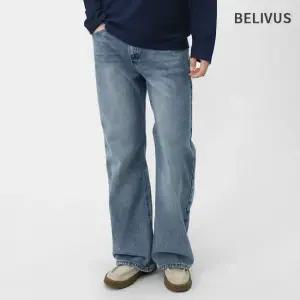 남성 데일리 와이드 플레어핏 빅사이즈 워싱 데님바지 BSIP089