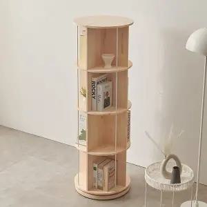 [비앙스] VONI 편백나무 원형 회전책장 4단