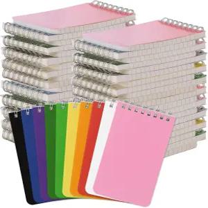 FVIEXE 60팩 3x5인치 소형 포켓 노트북 10장의 컬러 60매 나선형 미니 사이즈 메모장 가정 학교 사무실