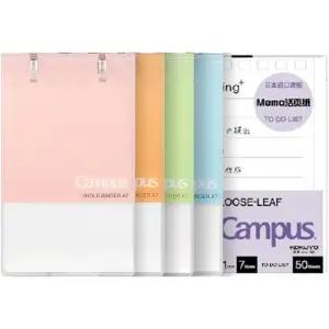 코쿠요 작은 노트북 4팩 3 x5 포켓 리필 가능한 나선형 메모장 각각 20개의 빈 시트와 추가로 50개의 할 일