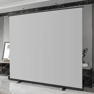 바닥 거치형 롤스크린 가정용 프로젝터 스크린 100인치 이동형 이동식