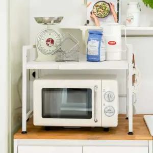 주방 싱크대 정리 전자레인지 거치대 길이 조절 선반 전자레인지선반 주방선반 렌지대