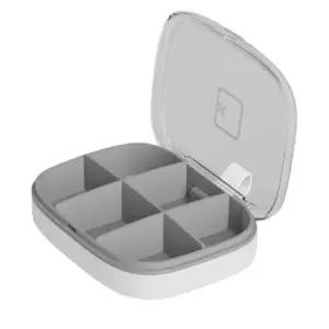 케이스 알약 화이트 휴대용 6칸 체크