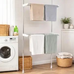 아트박스 보노하우스 접이식 베란다 빨래건조대 2단